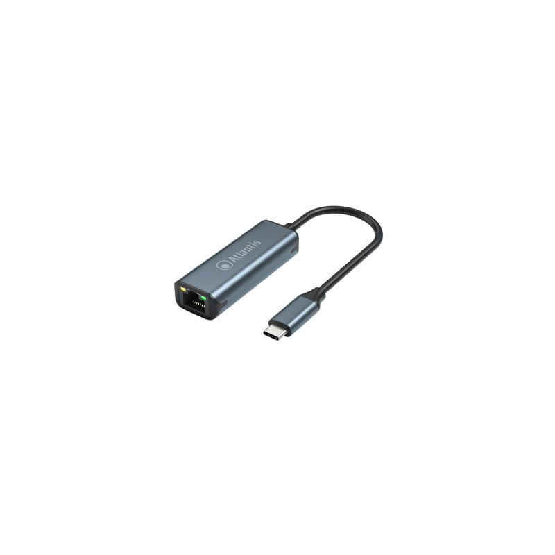adattatore atlantis land con cavo usb 3.2 type-c 15cm nero [a04-tc_lan]