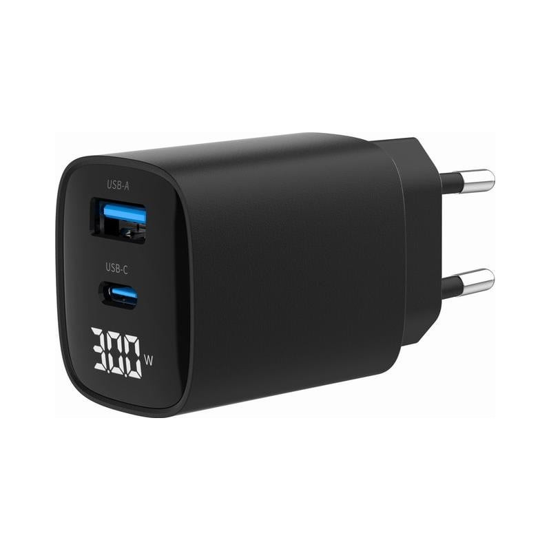 alimentatore gembird usb qc3.0 1xusb-c 30w nero [ta-uc-pdqc30lcd-bk-01]