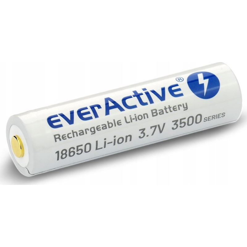 batteria ricaricabile everactive 18650 li-ion 3500mah/3.7v bianco