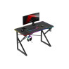 scrivania da gioco hero 1.7 rgb piedini regolabili nero [hz-hero
