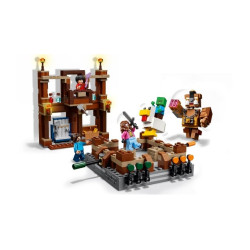 set di costruzioni lego minecraft 21272 woodland mansion fighting