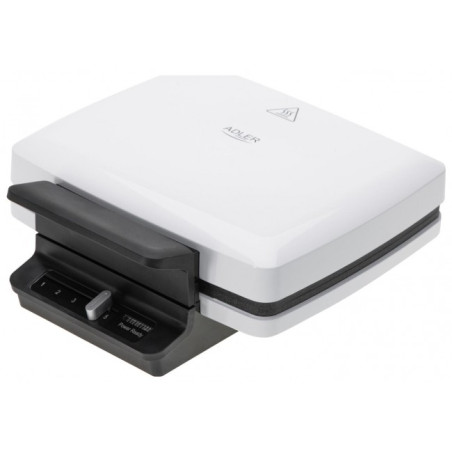 piastra per waffle adler a 2 brindisi 1800w bianco [ad 3085]