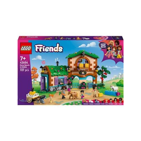 set di costruzione lego friends 42654 ranch e scuderia dei pony multicolore