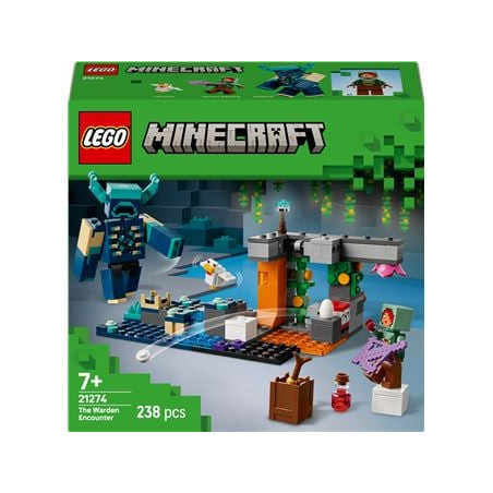 set di gioco lego minecraft 21274 l'incontro con il guardiano