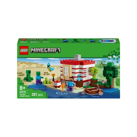 set di costruzione lego minecraft 21275 la casa nella giungla tnt