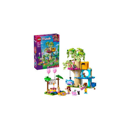 set da costruzione lego friends festa di compleanno del gatto e casa