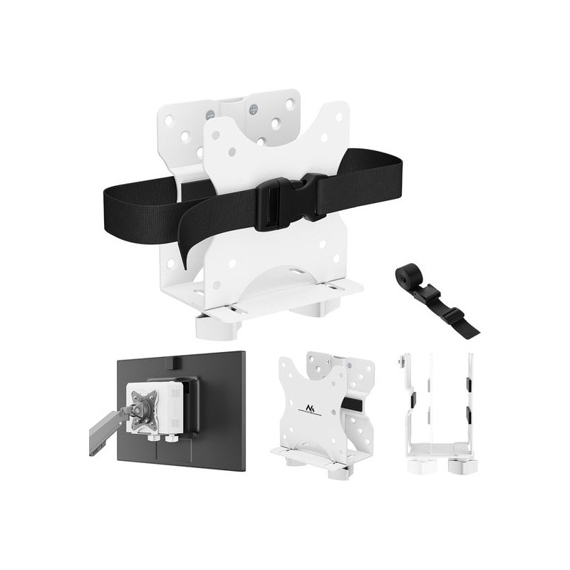 supporto mini pc maclean mc-115w max 5kg bianco [ajmclxmacmc115w]