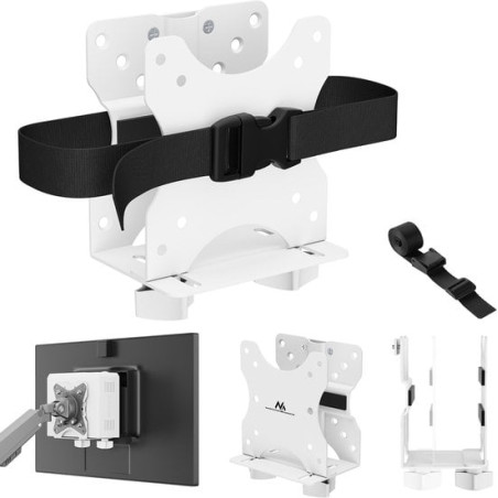 supporto mini pc maclean mc-115w max 5kg bianco [ajmclxmacmc115w]