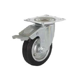 Ruota gomma piastra girevole freno 95x80 125x37,5 536303sl tr [tellure