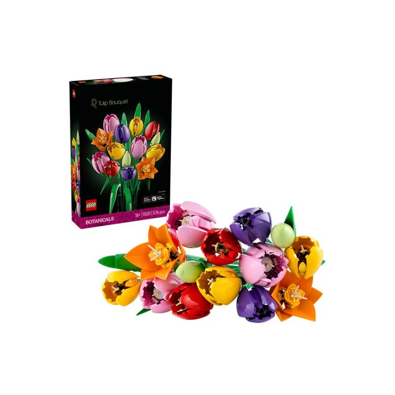 kit di costruzione lego botanicals 11501 bouquet di tulipani multicolore