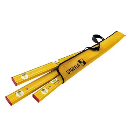 set di livelle a bolla stabila set pro 80 as 30/60/120cm giallo 3pz