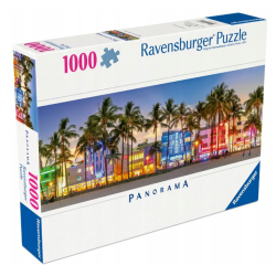 puzzle ravensburger panorama luci notturne su ocean drive multicolore