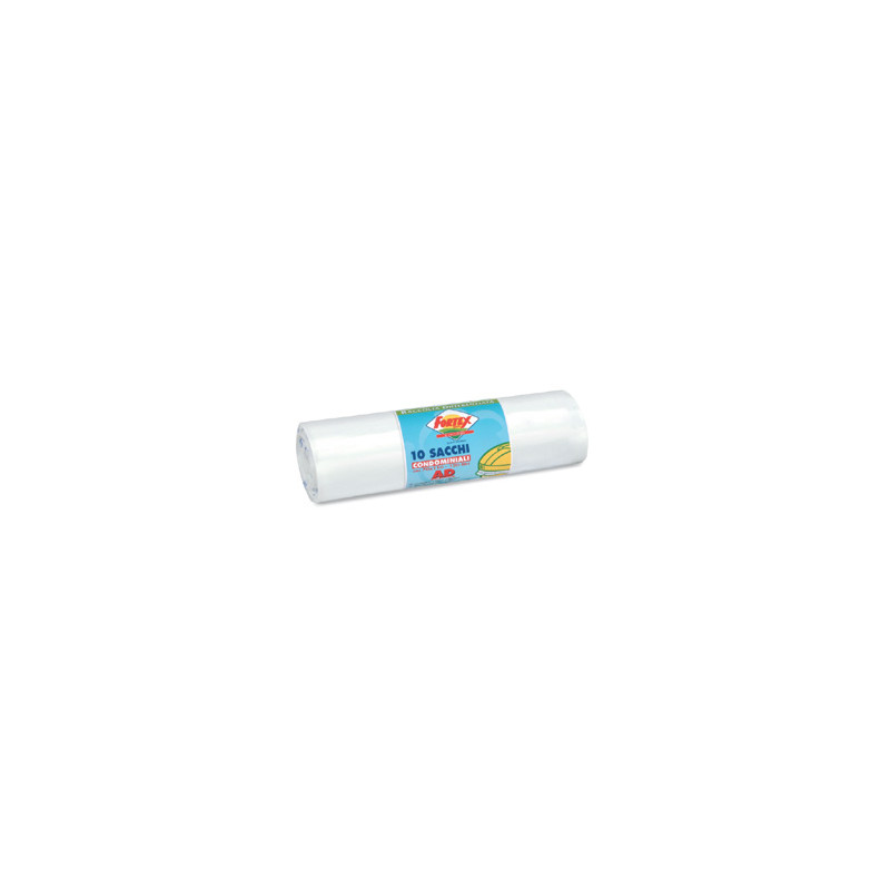 sacchi immondizia fortex 70x110cm 120 lt hd bianchi 10 pz [2006bianco]