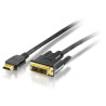 hdmi cable equip hdmi typ a - dvi(18+1) st/st 3,00m black [119323]