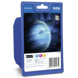 cartuccia brother lc-1280xlrbwbpdr multipack (ciano, magenta,