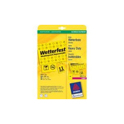 etichette in poliestere avery l6111-20 fogli giallo fluo 210x297mm