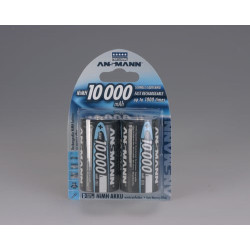 pila ricaricabile ansmann 2 pz. nimh 10000 mono d 9300 mah [5030642]