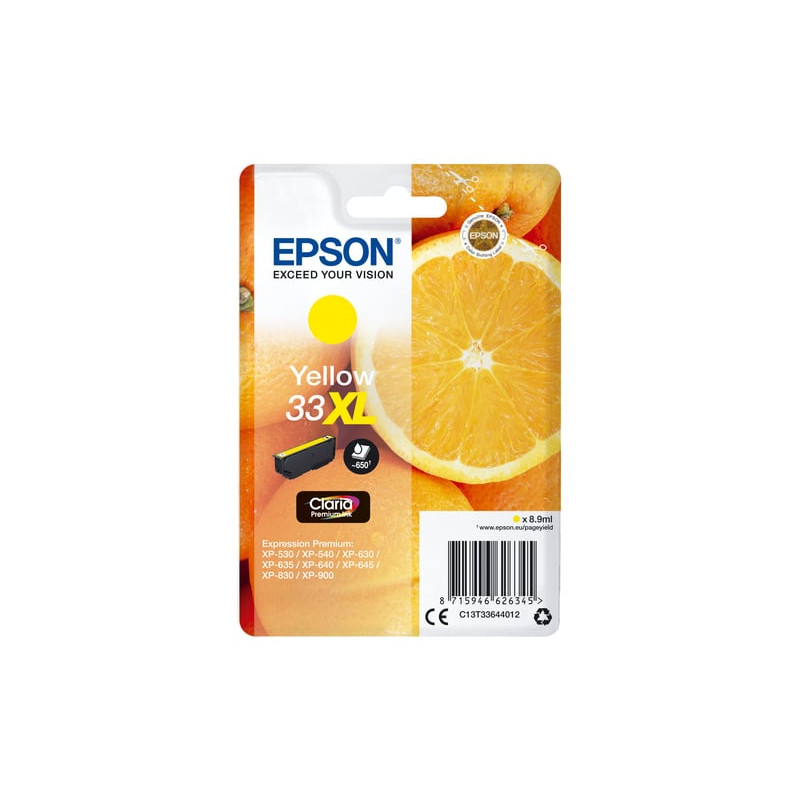 cartuccia epson serie 33xl giallo [c13t33644022]