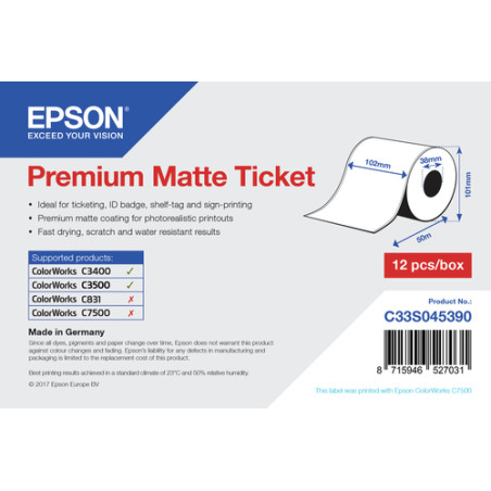 rotolo di carta epson biglietti [c33s045390]