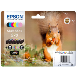 epson multipack 6-colours 378 claria photo hd ink 5.5ml nero,
