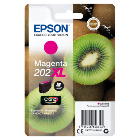 epson singlepack magenta 202xl claria premium ink 8.5ml 650pagine