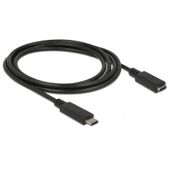 cavo delock 85534 usb-c a usb-c m/f 1.5m nero