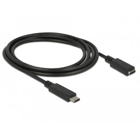 cavo delock 85534 usb-c a usb-c m/f 1.5m nero