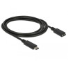 cavo delock 85534 usb-c a usb-c m/f 1.5m nero