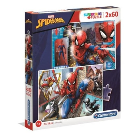 puzzle clementoni 2 puzzle marvel spiderman 27x19 pezzi 60 [wzclet0uc021608]