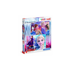 puzzle clementoni disney frozen ii super color 2 x 60pz multicolore