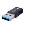 adattatore techly usb-a 3.0 maschio a usb-c femmina nero