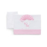 lenzuola carrozzina italbaby ricamata orso 3pz rosa
