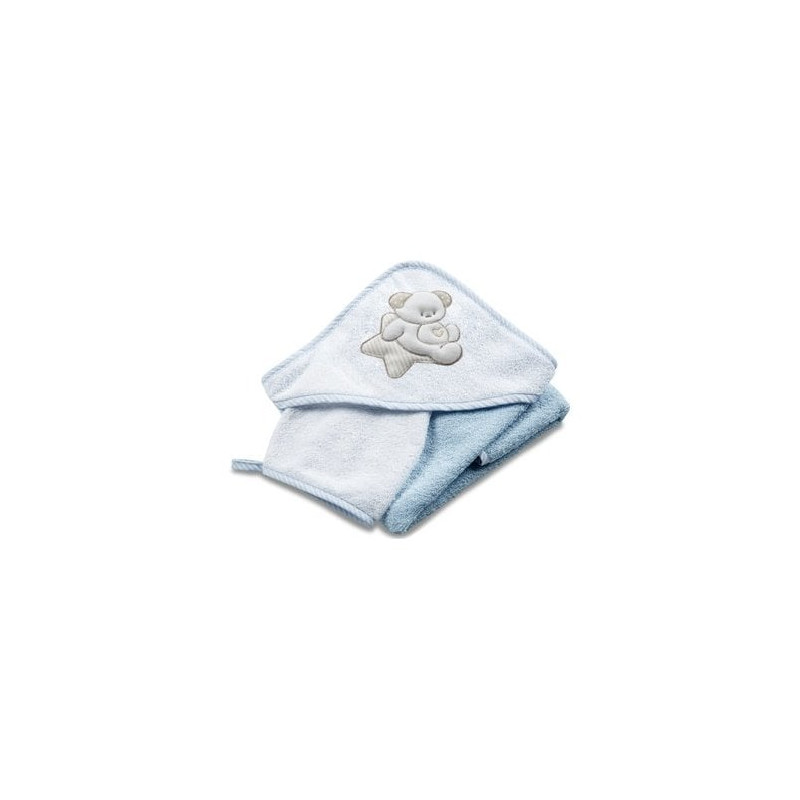 set asciugamano italbaby 3pz azzurro [050.4150.372]