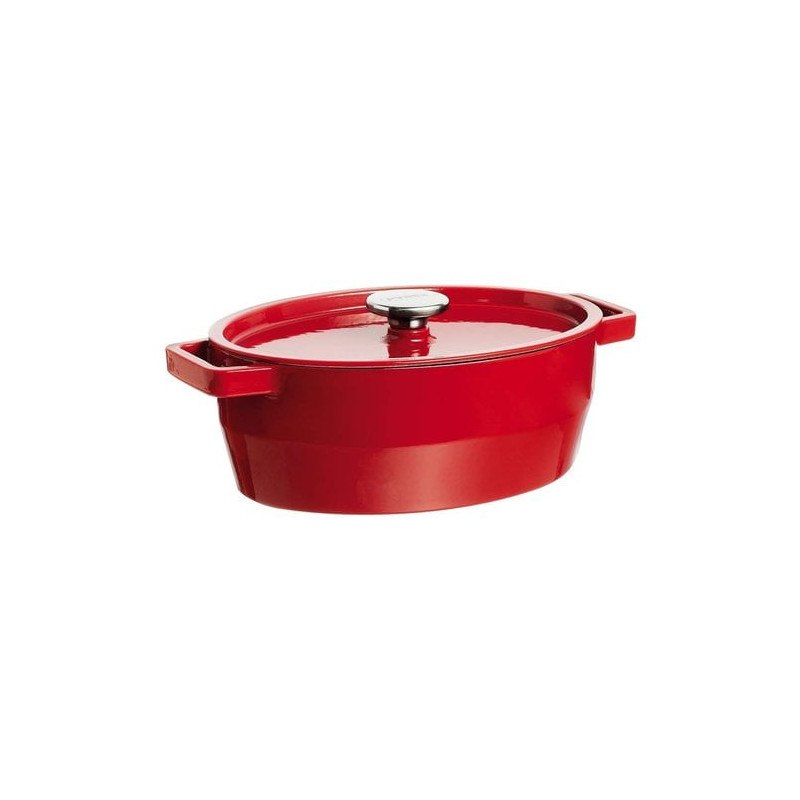 casseruola pyrex con coperchio 3.8l 29cm rosso