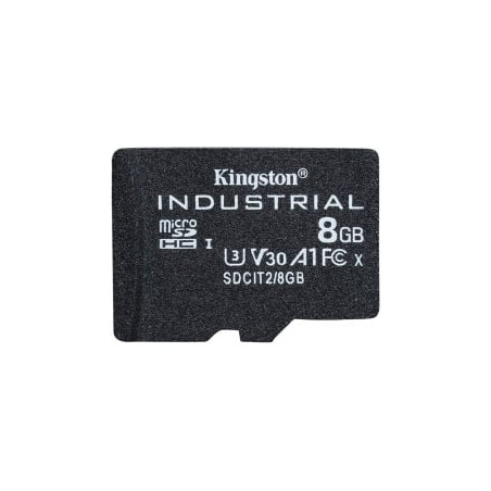 8gb scheda microsdhc kingston industrial c10 a1 pslc + adattatore