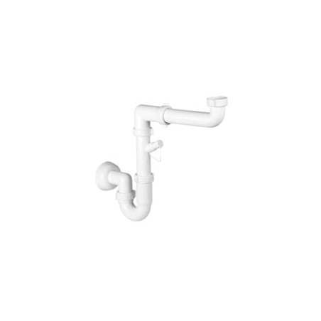 Sifone lavelli salvaspazio 1 via bianco polipropilene [goplast ]