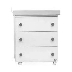 bagnetto fasciatoio pali astrid 3 cassetti bianco/grigio [053300ng]