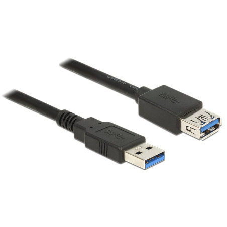 cavo usb delock usb a 3.0 3.1 gen 1 m/f 1m nero [85054]