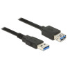cavo usb delock usb a 3.0 3.1 gen 1 m/f 1m nero [85054]