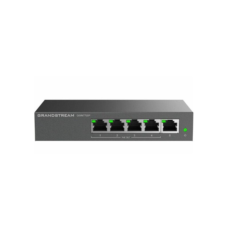 switch grandstream gwn 7700p 5 porte gigabit ethernet 10/100/1000