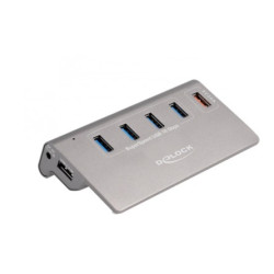 hub usb delock usb 3.2 gen 2 tipo a grigio [64182]