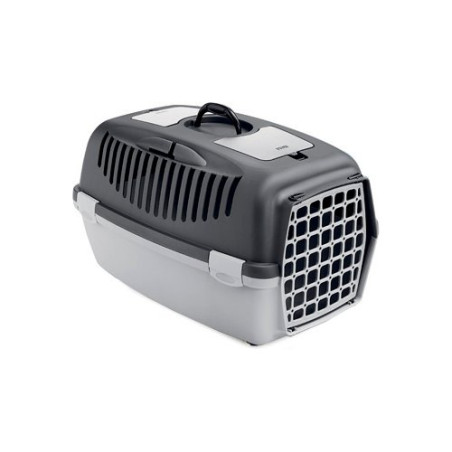 trasportino animali stefanplast 97280 gulliver 2 grigio chiaro e