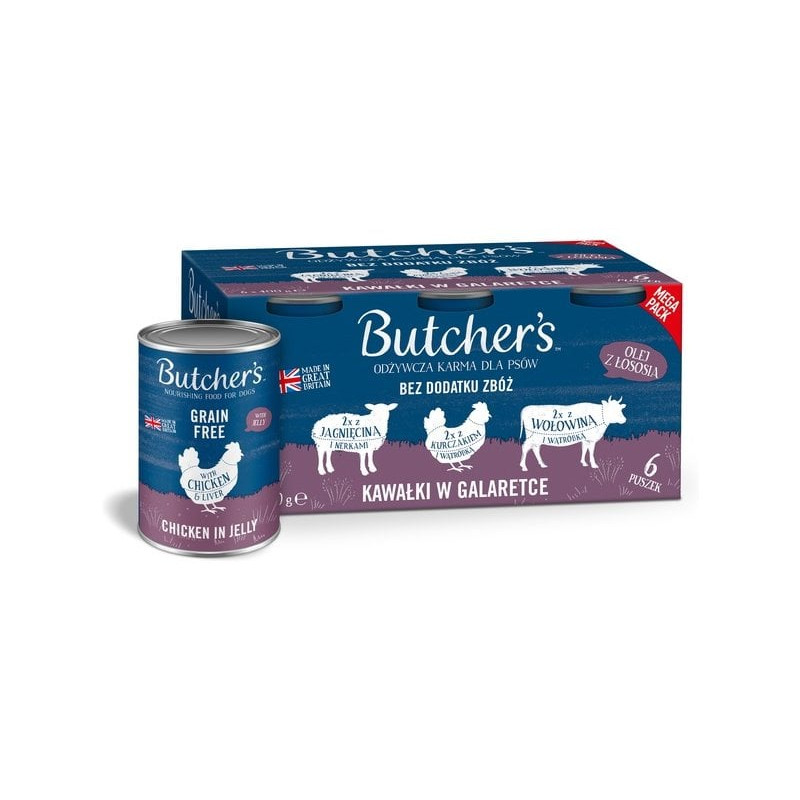 cibo butcher's original recipe gelatina mix di sapori con pezzi