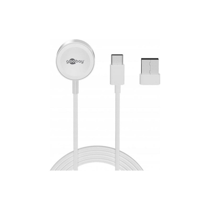 cavo di ricarica goobay per apple watch 1m bianco [65343]