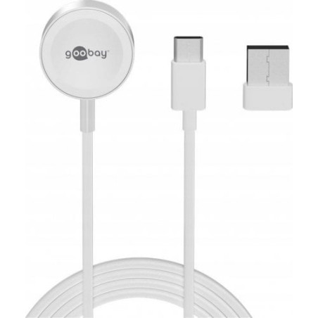 cavo di ricarica goobay per apple watch 1m bianco [65343]