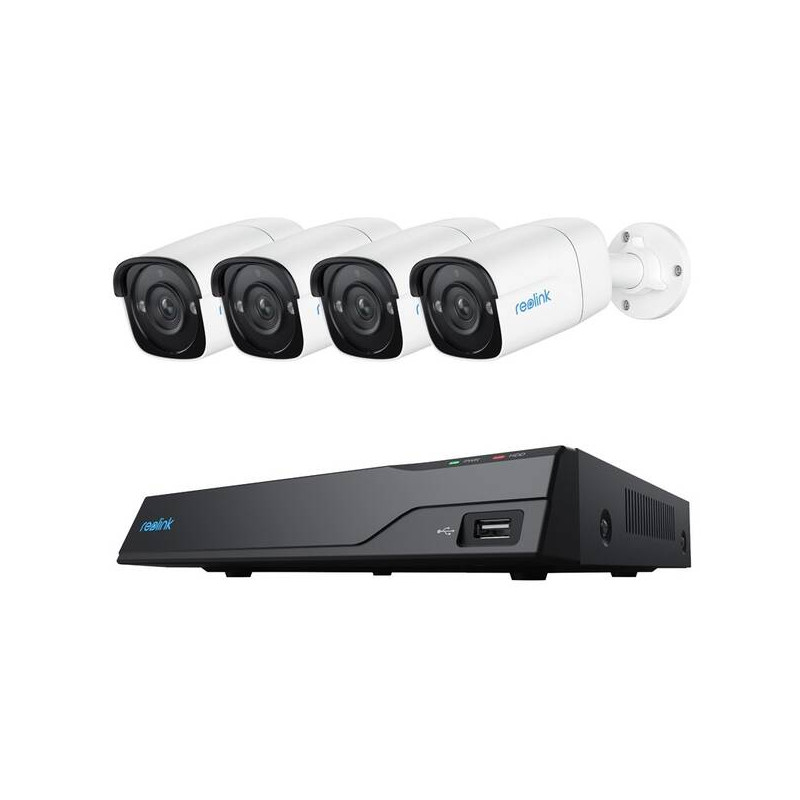 kit videosorveglianza reolink 5mp con 4 telecamere a tubo/hdd 2tb
