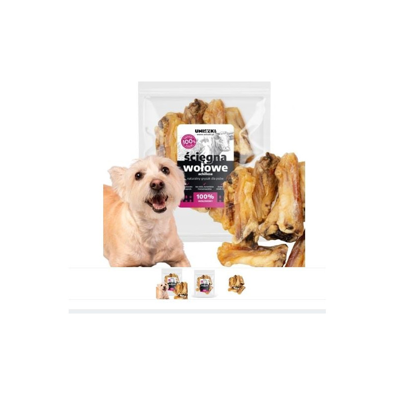 snack per cani uniszki tendini d'achille di manzo 500g