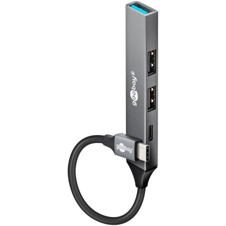 hub usb goobay slim 4-porte usb-c usb-a usb 3.2 gen1