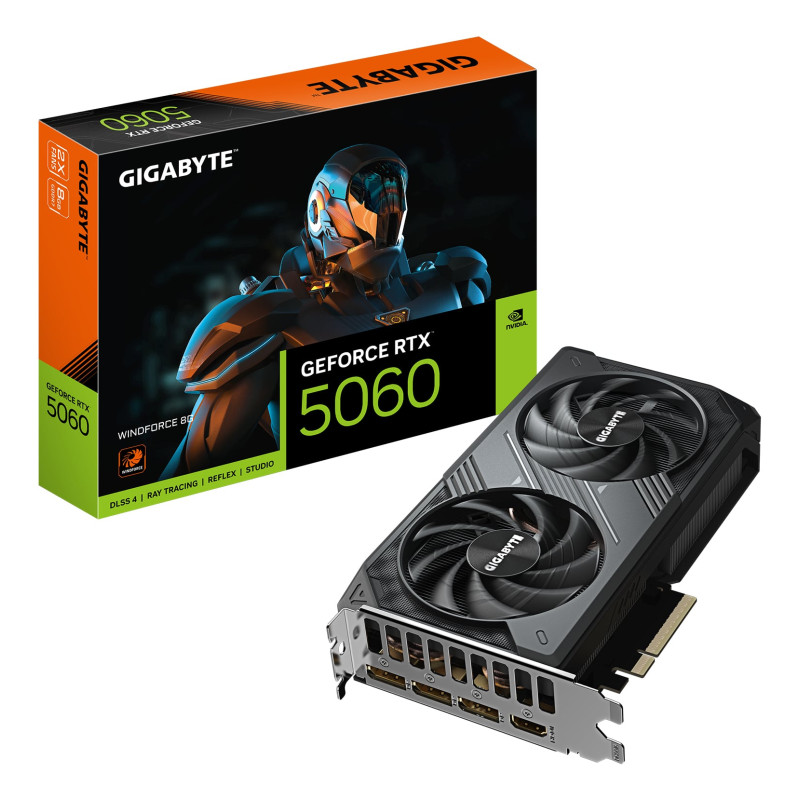 scheda video gigabyte rtx 5060 8gb windforce [gv-n5060wf2-8gd]