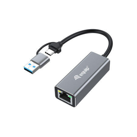 adattatore di rete equip usb tipo c grigio [133495]